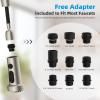imageHibbent Stainless Steels Pull Down Kitchen Faucet Head Replacement 3 Function Sink Faucet Sprayer Head with 15 Adapters Compatible with Moen American Standard Delta Kohler Faucets ChromeBrushed Nickel