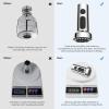 imageHibbent Stainless Steels Pull Down Kitchen Faucet Head Replacement 3 Function Sink Faucet Sprayer Head with 15 Adapters Compatible with Moen American Standard Delta Kohler Faucets ChromeChrome