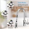 imageHibbent Stainless Steels Pull Down Kitchen Faucet Head Replacement 3 Function Sink Faucet Sprayer Head with 15 Adapters Compatible with Moen American Standard Delta Kohler Faucets ChromeChrome