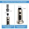 imageHibbent Stainless Steels Pull Down Kitchen Faucet Head Replacement 3 Function Sink Faucet Sprayer Head with 15 Adapters Compatible with Moen American Standard Delta Kohler Faucets ChromeBrushed Nickel