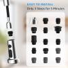 imageHibbent Stainless Steels Pull Down Kitchen Faucet Head Replacement 3 Function Sink Faucet Sprayer Head with 15 Adapters Compatible with Moen American Standard Delta Kohler Faucets ChromeChrome