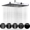 imageHibbent 5 Spray Modes Shower Head 13 High Pressure Rain Shower Head Large Rainfall Showerhead for Bathroom High Flow Waterfall Fixed Showerheads with Adjustable Swivel Ball Joint ChromeChrome