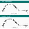 imageAll Metal 16 Inch Solid Brass Adjustable Curved Shower Head Extension Arm Flexible Height ampamp Angle Shower Arm Extender with Lock JointsUniversal Connection Stainless Steel Pipe Height ExtendingChrome