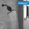 imageHibbent Thickness Metal Rain Shower Head 10 Inch High Pressure Rainfall Shower Head Square Large Bathroom Waterfall Shower Heads High Flow Fixed Showerheads with Adjustable Brass Ball Joint ChromeMatte Black