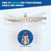 imageHibbent Thickness Metal Rain Shower Head 10 Inch High Pressure Rainfall Shower Head Square Large Bathroom Waterfall Shower Heads High Flow Fixed Showerheads with Adjustable Brass Ball Joint ChromeBrushed Nickel