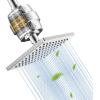 imageHibbent Thickness Metal Rain Shower Head 10 Inch High Pressure Rainfall Shower Head Square Large Bathroom Waterfall Shower Heads High Flow Fixed Showerheads with Adjustable Brass Ball Joint ChromeChrome