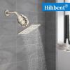imageHibbent Thickness Metal Rain Shower Head 10 Inch High Pressure Rainfall Shower Head Square Large Bathroom Waterfall Shower Heads High Flow Fixed Showerheads with Adjustable Brass Ball Joint ChromeBrushed Nickel