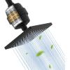 imageHibbent Thickness Metal Rain Shower Head 10 Inch High Pressure Rainfall Shower Head Square Large Bathroom Waterfall Shower Heads High Flow Fixed Showerheads with Adjustable Brass Ball Joint ChromeMatte Black