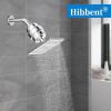 imageHibbent Thickness Metal Rain Shower Head 10 Inch High Pressure Rainfall Shower Head Square Large Bathroom Waterfall Shower Heads High Flow Fixed Showerheads with Adjustable Brass Ball Joint ChromeChrome