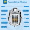 imageHibbent Thickness Metal Rain Shower Head 10 Inch High Pressure Rainfall Shower Head Square Large Bathroom Waterfall Shower Heads High Flow Fixed Showerheads with Adjustable Brass Ball Joint ChromeChrome