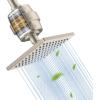 imageHibbent Thickness Metal Rain Shower Head 10 Inch High Pressure Rainfall Shower Head Square Large Bathroom Waterfall Shower Heads High Flow Fixed Showerheads with Adjustable Brass Ball Joint ChromeBrushed Nickel