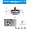 imageHibbent Upgraded 3 in 1 Kitchen Sink Drain Strainer and Stopper Combo Stainless Steel Metal Pop Up Sink Stopper AntiClogging Basket with Foldable Handle for US Standard 312 Inch DrainSUS304 Drain Part with 3 Strainers