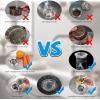 imageHibbent Upgraded 3 in 1 Kitchen Sink Drain Strainer and Stopper Combo Stainless Steel Metal Pop Up Sink Stopper AntiClogging Basket with Foldable Handle for US Standard 312 Inch DrainSUS304 Drain Part with SUS304 Strainer