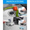imageHibbent Upgraded 3 in 1 Kitchen Sink Drain Strainer and Stopper Combo Stainless Steel Metal Pop Up Sink Stopper AntiClogging Basket with Foldable Handle for US Standard 312 Inch DrainSUS304 Drain Part with 3 Strainers