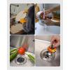 imageHibbent Upgraded 3 in 1 Kitchen Sink Drain Strainer and Stopper Combo Stainless Steel Metal Pop Up Sink Stopper AntiClogging Basket with Foldable Handle for US Standard 312 Inch DrainSUS304 Drain Part with 3 Strainers