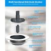 imageHibbent Upgraded 3 in 1 Kitchen Sink Drain Strainer and Stopper Combo Stainless Steel Metal Pop Up Sink Stopper AntiClogging Basket with Foldable Handle for US Standard 312 Inch DrainStainlesswrap Shell with 1 Strainer