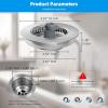 imageHibbent Upgraded 3 in 1 Kitchen Sink Drain Strainer and Stopper Combo Stainless Steel Metal Pop Up Sink Stopper AntiClogging Basket with Foldable Handle for US Standard 312 Inch DrainStainless Steel Drain Part with SUS304 Strainers