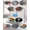 imageHibbent Upgraded 3 in 1 Kitchen Sink Drain Strainer and Stopper Combo Stainless Steel Metal Pop Up Sink Stopper AntiClogging Basket with Foldable Handle for US Standard 312 Inch DrainSUS304 Drain Part with 3 Strainers