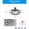 imageHibbent Upgraded 3 in 1 Kitchen Sink Drain Strainer and Stopper Combo Stainless Steel Metal Pop Up Sink Stopper AntiClogging Basket with Foldable Handle for US Standard 312 Inch Drain2P Stainlesswrap Shell with 1 Strainer