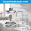 imageHibbent Upgraded 3 in 1 Kitchen Sink Drain Strainer and Stopper Combo Stainless Steel Metal Pop Up Sink Stopper AntiClogging Basket with Foldable Handle for US Standard 312 Inch DrainSUS304 Drain Part with 3 SUS304 Strainers