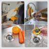 imageHibbent Upgraded 3 in 1 Kitchen Sink Drain Strainer and Stopper Combo Stainless Steel Metal Pop Up Sink Stopper AntiClogging Basket with Foldable Handle for US Standard 312 Inch DrainStainless Steel Drain Part with SUS304 Strainers