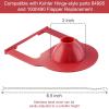 imageHibbent 2 Pack 2 Inch Toilet Flapper Replacement Compatible with Kohler HingeStyle Parts 84995 and 1000490 Toilet Flapper High Performance with Stainless Chain Easy to Install2 PACK