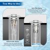 imageHibbent 2 Pack 3 in 1 Bathroom Sink Drain Strainer Universal Pop Up Stopper with Removable Stainless Steel Filter Basket Hair Catcher Sink Plug for 11236 Basin Brass Bullet Core ChromeChrome