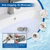 imageHibbent 2 Pack 3 in 1 Bathroom Sink Drain Strainer Universal Pop Up Stopper with Removable Stainless Steel Filter Basket Hair Catcher Sink Plug for 11236 Basin Brass Bullet Core ChromeBrushed Nickel