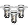imageHibbent 2 Pack 3 in 1 Bathroom Sink Drain Strainer Universal Pop Up Stopper with Removable Stainless Steel Filter Basket Hair Catcher Sink Plug for 11236 Basin Brass Bullet Core ChromeChrome