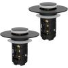 imageHibbent 2 Pack 3 in 1 Bathroom Sink Drain Strainer Universal Pop Up Stopper with Removable Stainless Steel Filter Basket Hair Catcher Sink Plug for 11236 Basin Brass Bullet Core ChromeMatte Black