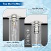 imageHibbent 2 Pack 3 in 1 Bathroom Sink Drain Strainer Universal Pop Up Stopper with Removable Stainless Steel Filter Basket Hair Catcher Sink Plug for 11236 Basin Brass Bullet Core ChromeBrushed Nickel