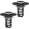imageHibbent 2 Pack 3 in 1 Bathroom Sink Drain Strainer Universal Pop Up Stopper with Removable Stainless Steel Filter Basket Hair Catcher Sink Plug for 11236 Basin Brass Bullet Core ChromeOilrubbed Bronze