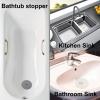 imageHibbent 2 Pack Bath Tub Stopper Flat Suction Sink Stopper Rubber Silicone Shower Drain Bath Plug Stopper for Kitchen Bathroom and Laundry Sink WhiteGreyWhitegrey