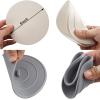 imageHibbent 2 Pack Bath Tub Stopper Flat Suction Sink Stopper Rubber Silicone Shower Drain Bath Plug Stopper for Kitchen Bathroom and Laundry Sink WhiteGreyWhitegrey