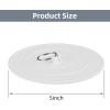 imageHibbent 2 Pack Bath Tub Stopper Flat Suction Sink Stopper Rubber Silicone Shower Drain Bath Plug Stopper for Kitchen Bathroom and Laundry Sink WhiteGreyWhitegrey