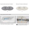 imageHibbent 2 Pack Bath Tub Stopper Flat Suction Sink Stopper Rubber Silicone Shower Drain Bath Plug Stopper for Kitchen Bathroom and Laundry Sink WhiteGreyWhitegrey