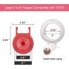 imageHibbent 2 Pack Large 3Inch Toilet Flapper Replacement Compatible with TOTO flapper Model GMax THU138S THU175S and THU331S Oversized Sealing and Easy to Install1 PACK