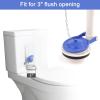 imageHibbent 2 Pack Large 3Inch Toilet Flapper Replacement Compatible with TOTO flapper Model THU140S Oversized Sealing and Easy to Install Blue2 PACK
