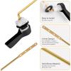 imageHibbent 2 Pack Universal Metal Front Mount Toilet Handle Tank Flush Lever Replacement with 2 Pieces Stainless Steel Flapper Chains for Most Toilets Chrome FinishOil Rubbed Bronze
