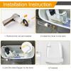 imageHibbent 2 Pack Universal Metal Front Mount Toilet Handle Tank Flush Lever Replacement with 2 Pieces Stainless Steel Flapper Chains for Most Toilets Chrome FinishBrushed Nickel