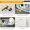 imageHibbent 2 Pack Universal Metal Front Mount Toilet Handle Tank Flush Lever Replacement with 2 Pieces Stainless Steel Flapper Chains for Most Toilets Chrome FinishBrushed Gold