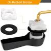 imageHibbent 2 Pack Universal Metal Front Mount Toilet Handle Tank Flush Lever Replacement with 2 Pieces Stainless Steel Flapper Chains for Most Toilets Chrome FinishOil Rubbed Bronze