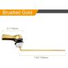 imageHibbent 2 Pack Universal Metal Front Mount Toilet Handle Tank Flush Lever Replacement with 2 Pieces Stainless Steel Flapper Chains for Most Toilets Chrome FinishBrushed Gold