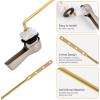 imageHibbent 2 Pack Universal Metal Front Mount Toilet Handle Tank Flush Lever Replacement with 2 Pieces Stainless Steel Flapper Chains for Most Toilets Chrome FinishBrushed Nickel