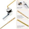 imageHibbent 2 Pack Universal Metal Front Mount Toilet Handle Tank Flush Lever Replacement with 2 Pieces Stainless Steel Flapper Chains for Most Toilets Chrome FinishWhite