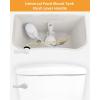 imageHibbent 2 Pack Universal Metal Front Mount Toilet Handle Tank Flush Lever Replacement with 2 Pieces Stainless Steel Flapper Chains for Most Toilets Chrome FinishWhite