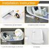 imageHibbent 2 Pack Universal Metal Front Mount Toilet Handle Tank Flush Lever Replacement with 2 Pieces Stainless Steel Flapper Chains for Most Toilets Chrome FinishWhite