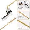 imageHibbent 2 Pack Universal Metal Front Mount Toilet Handle Tank Flush Lever Replacement with 2 Pieces Stainless Steel Flapper Chains for Most Toilets Chrome FinishChrome
