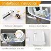 imageHibbent 2 Pack Universal Metal Front Mount Toilet Handle Tank Flush Lever Replacement with 2 Pieces Stainless Steel Flapper Chains for Most Toilets Chrome FinishChrome