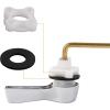 imageHibbent 2 Pack Universal Metal Front Mount Toilet Handle Tank Flush Lever Replacement with 2 Pieces Stainless Steel Flapper Chains for Most Toilets Chrome FinishChrome